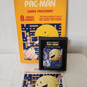 Atari 2600 Pac-Man 1981 Video Game Cartridge Complete in Box w/ Manual